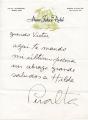 Carta de Federico Peralta Ramos a Víctor Magariños D.